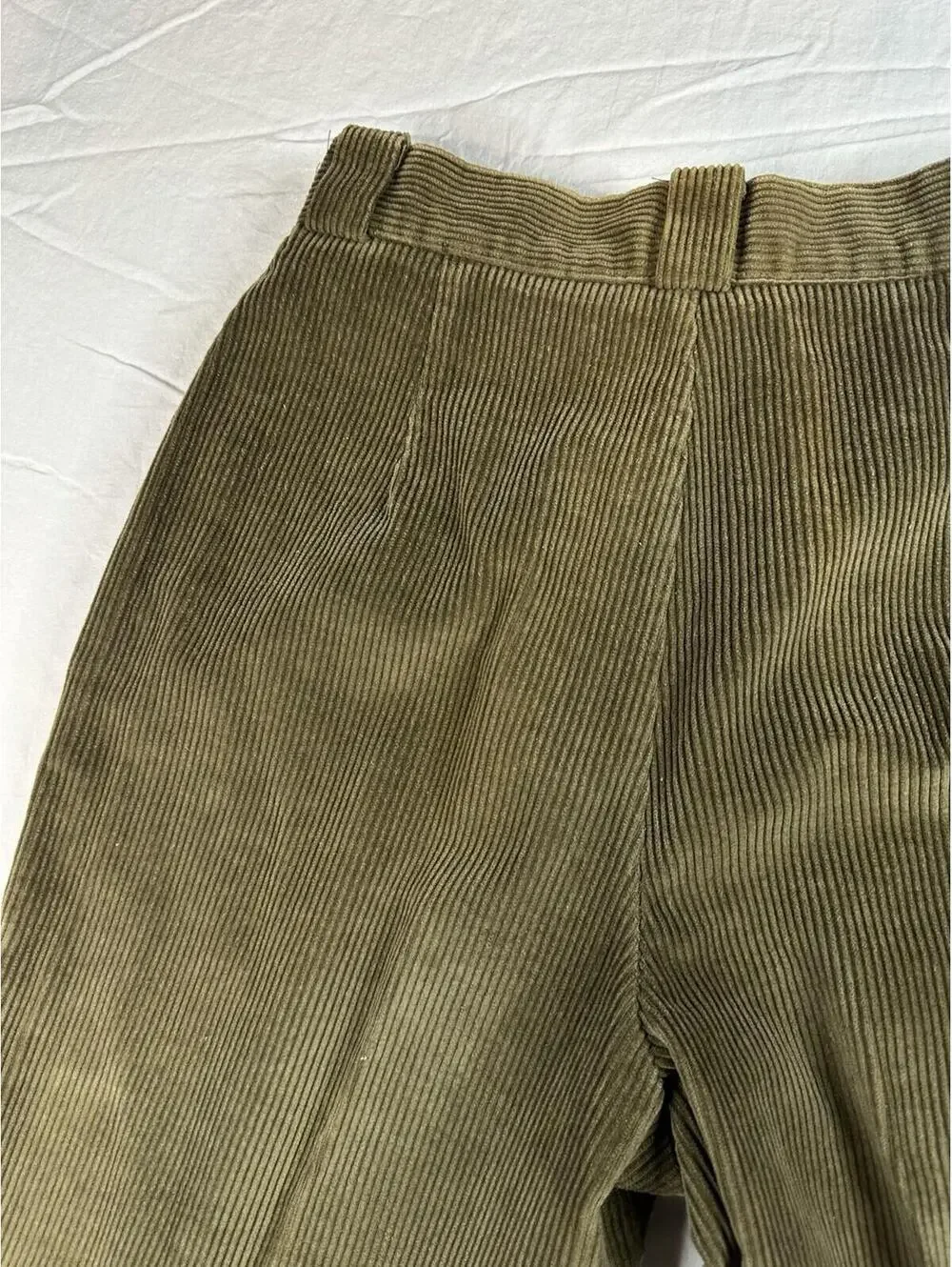✨🌿 Vintage Weathervane USA Olive Corduroy High Waist Pleated Pants Size 6🌿✨ - Picture 10 of 16
